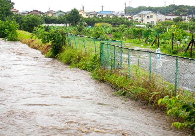 河川氾濫のイメージ写真